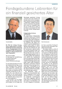 Fondsgebundene Leibrenten für ein finanziell gesichertes Alter