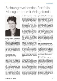 Richtungsweisendes Portfolio Management mit Anlagefonds