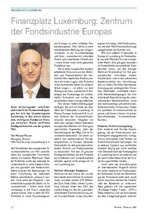 Finanzplatz Luxemburg: Zentrum der Fondsindustrie Europas