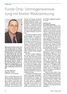 Funds Only: Vermögensverwaltung mit breiter Risikostreuung