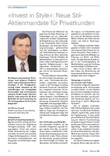 Invest in Style: Neue Stil-Aktienmandate für Privatkunden
