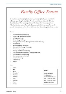 Family Office Forum