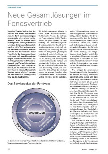 Neue Gesamtlösungen im Fondsvertrieb