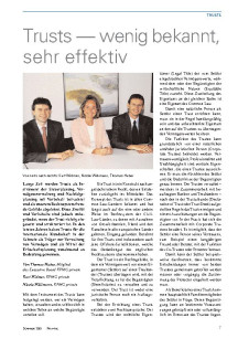 Trusts - wenig bekannt, sehr effektiv