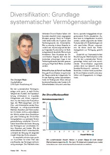 Diversifikation: Grundlage systematischer Vermögensanlage