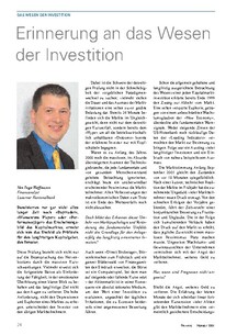 Erinnerung an das Wesen der Investition