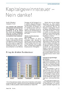 Kapitalgewinnsteuer - Nein danke!