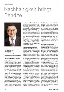 Nachhaltigkeit bringt Rendite