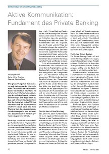 Aktive Kommunikation: Fundament des Private Banking