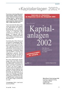 Buchtip: «Kapitalanlagen 2002»