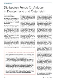 Die besten Fonds für Anleger in Deutschland und Österreich