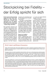 Stockpicking bei Fidelity  der Erfolg spricht für sich