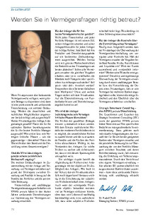 Zu guter Letzt: Werden Sie in Vermögensfragen richtig betreut?