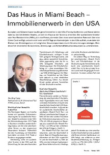 Das Haus in Miami Beach  Immobilienerwerb in den USA