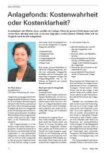 Anlagefonds  Kostenwahrheit oder Kostenklarheit?