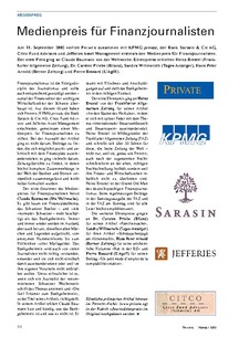 Medienpreis für Finanzjournalisten