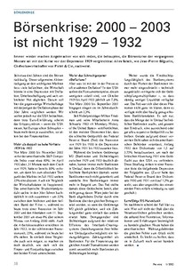 Börsenkrise: 2000  2003 ist nicht 1929  1932