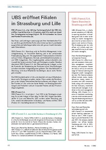 UBS eröffnet Filialen in Strassburg und Lille