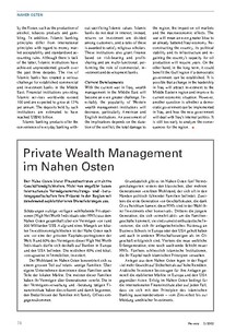 Private Wealth Management im Nahen Osten