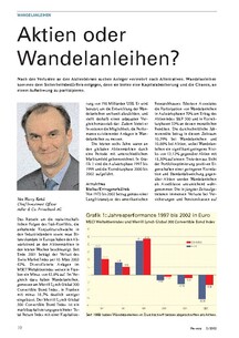Aktien oder Wandelanleihen?