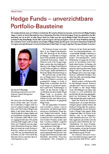 Hedge Funds  unverzichtbare Portfolio-Bausteine