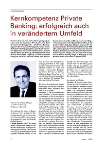 Kernkompetenz Private Banking: erfolgreich in verändertem Umfeld