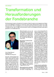 Transformation und Herausforderungen der Fondsbranche