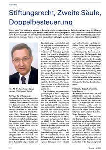 Aktuell: Stiftungsrecht, Zweite Säule, Doppelbesteuerung
