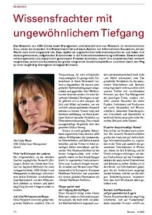 Research: Wissensfrachter mit ungewöhnlichem Tiefgang