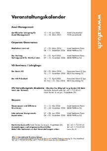 Veranstaltungskalender: ZfU International Business School