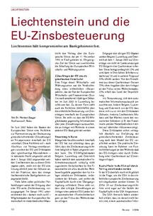 Liechtenstein: EU-Zinsbesteuerung
