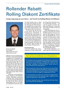 Rollender Rabatt: Rolling Diskont Zertifikate