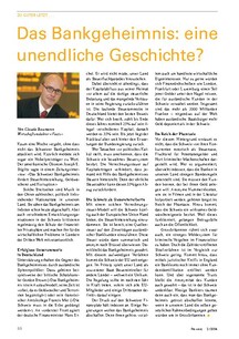 Zu guter Letzt: Das Bankgeheimnis: eine unendliche Geschichte?