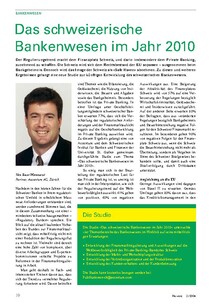 Bankplatz Schweiz: Das schweizerische Bankenwesen im Jahr 2010