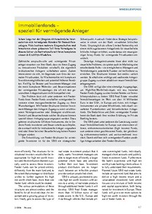 Immobilienfonds: Speziell für vermögende Anleger 