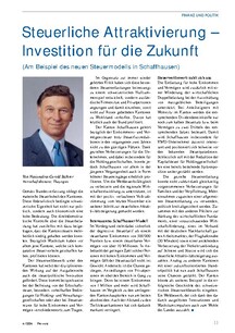 Steuerpolitik: Investition für die Zukunft 