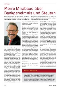 Interview mit Pierre Mirabaud: Bankgeheimnis und Steuern
