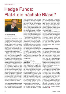 Zu guter Letzt: Hedge Funds: Platzt die nächste Blase?