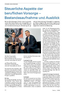 Steuern und Vorsorge: Steuerliche Aspekte der beruflichen Vorsorge