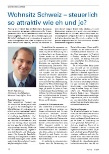 Wohnsitz Schweiz: Steuerlich attraktiv wie eh und je?