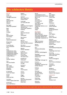 Die schönsten Hotels der Schweiz, Deutschlands und Liechtensteins