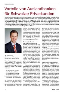 Auslandbanken: Vorteile für Schweizer Privatkunden 