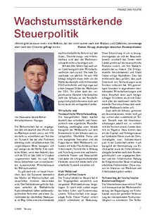 Finanz und Politik: Wachstumsstärkende Steuerpolitik 