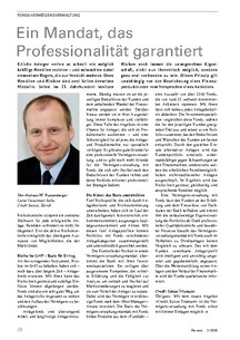 Fonds-Vermögensverwaltung: Professionalität garantiert 
