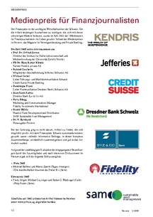 Medienpreis für Finanzjournalisten / Laudationes 