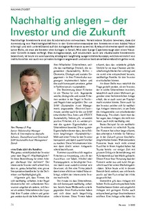 Nachhaltigkeit: Investieren für die Zukunft 