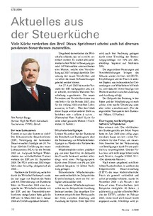 Steuern: Aktuelles aus der Steuerküche