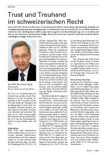 Aktuell / Buchtip: Trust und Treuhand im schweizerischen Recht