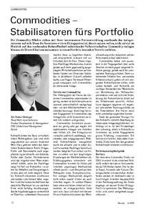 Commodities: Stabilisatoren fürs Portfolio