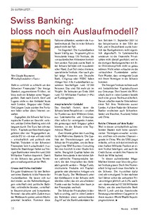 Zu guter Letzt: Swiss Banking: Bloss noch ein Auslaufmodell?